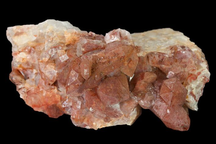 Natural, Red Quartz Crystal Cluster - Morocco #135689
